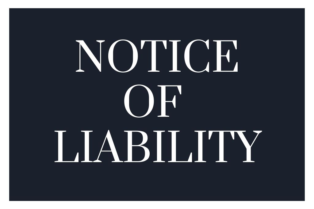 notice of liability
