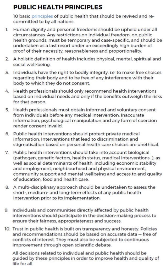 Public Health Pandemic Principles