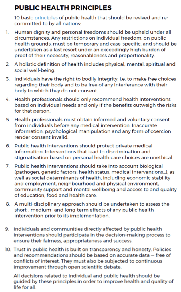 Public Health Pandemic Principles