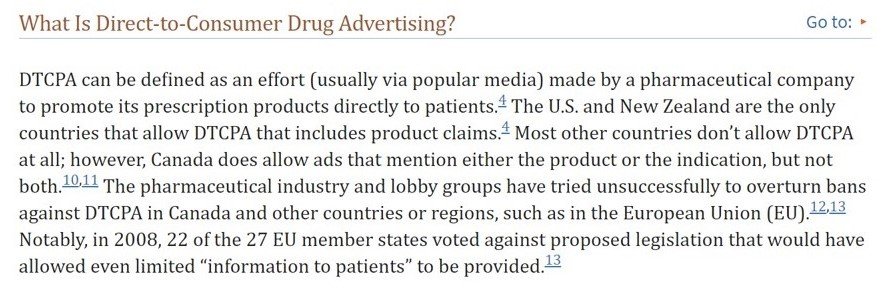 Medical tyranny drug advertising