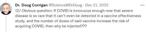 Corrigan Bivalent Vaccine Tweet