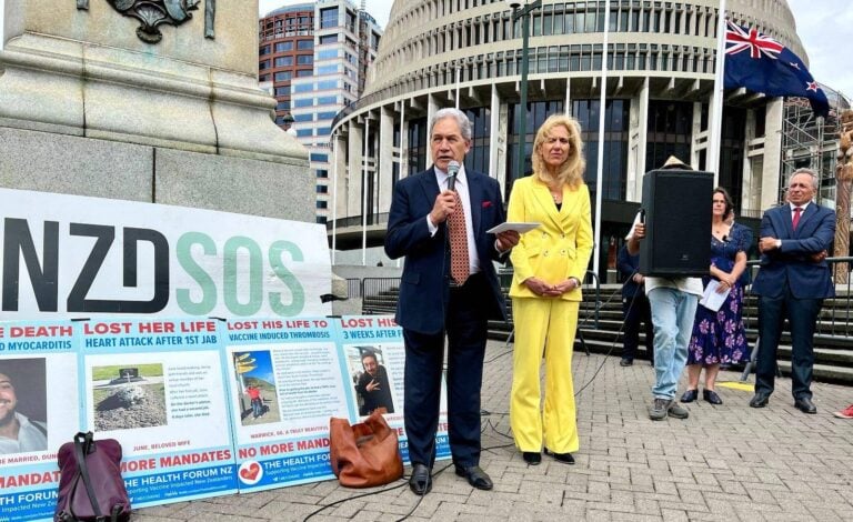 Deputy Prime Minister Winston Peters and MP Tanya Unkovich.