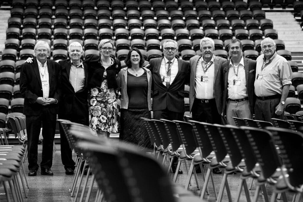 Our impressive speaker line up from left to right Prof. Angus Dalgleish, Dr Matt Shelton (NZDSOS), Katie Ashby-Koppens, Dr Alison Goodwin (NZDSOS), Dr Emanuel Garcia (NZDSOS), Graham Hoody, John Larter, Dr Paul E. Marik