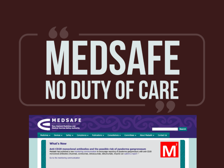 OIA response: Medsafe Has No Duty Of Care To New Zealand Public