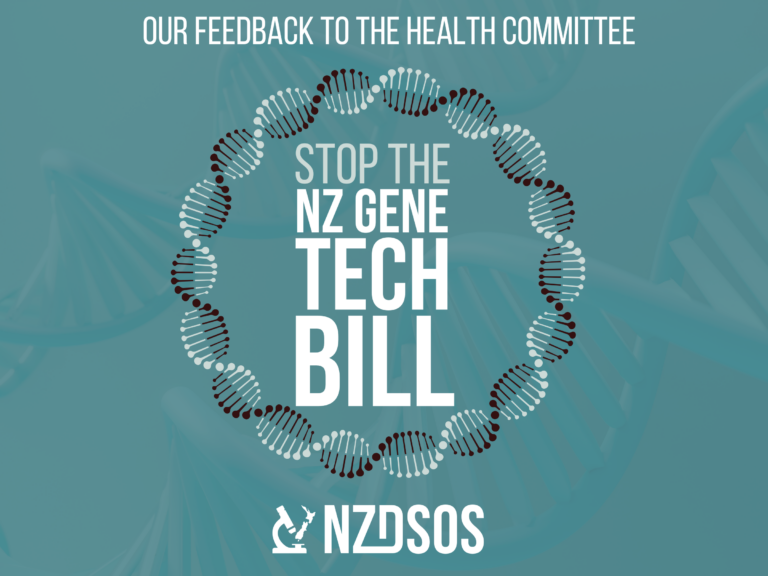 NZDSOS Feedback on the Gene Tech Bill