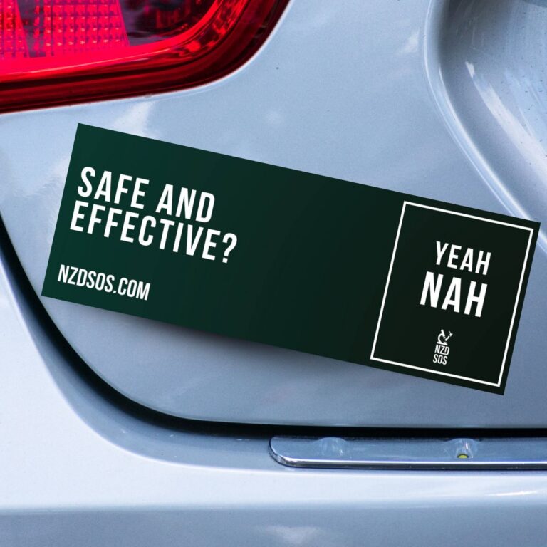 SAFE AND EFFECTIVE? YEAH, NAH – 5 Bumper Sticker Pack