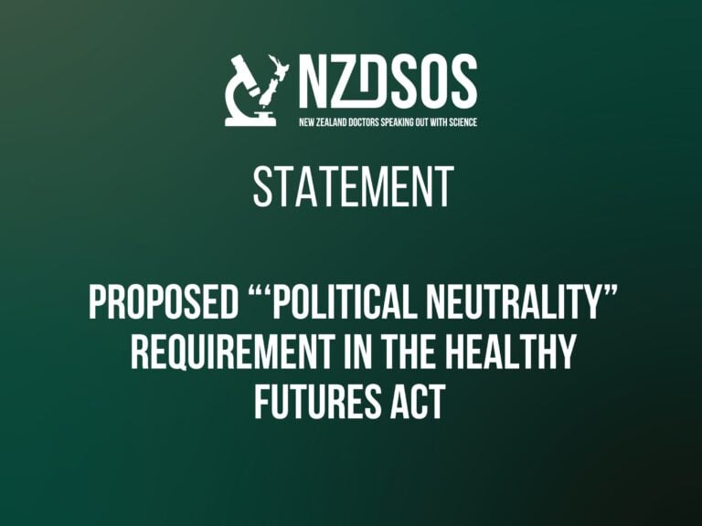 NZDSOS Statement Political Neutrality
