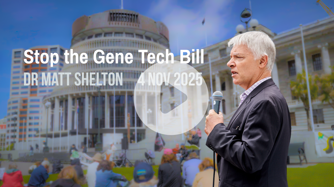 Dr Matt Shelton at the Stop the Gene Tech Bill Rally Last Week