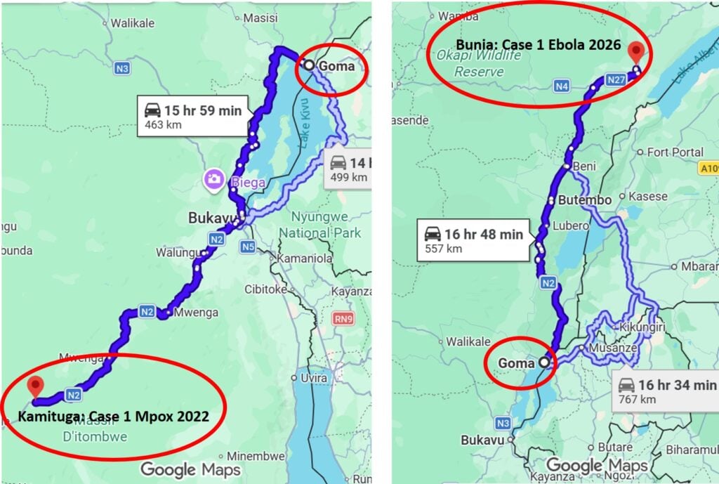 Ebola Goma Map Coincidences