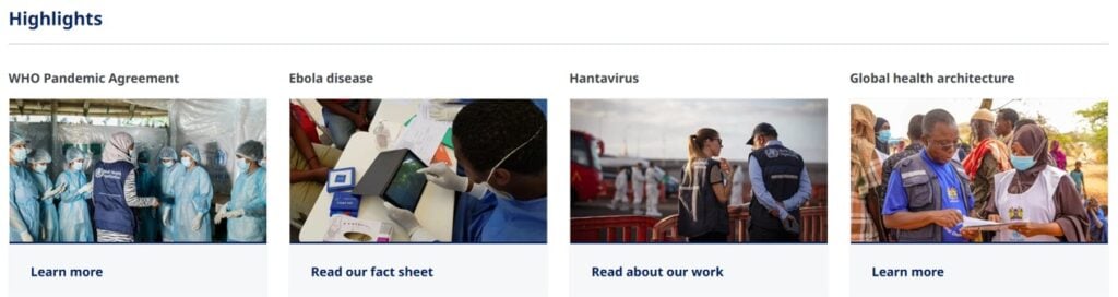 Ebola WHO Priorities